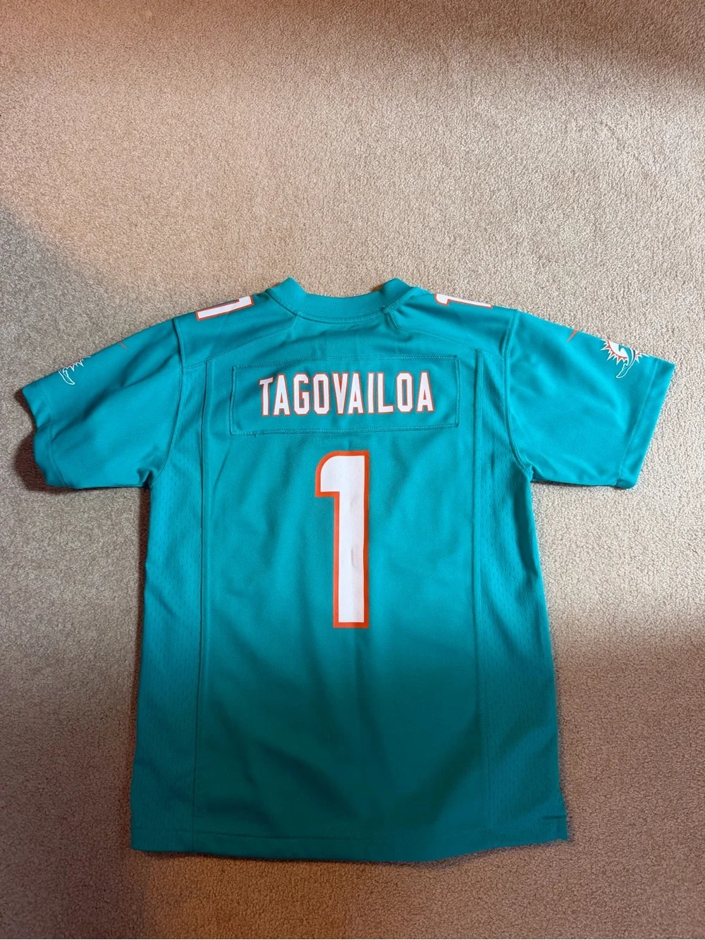 Nike Miami Dolphins Youth Teal Football Jersey - #1